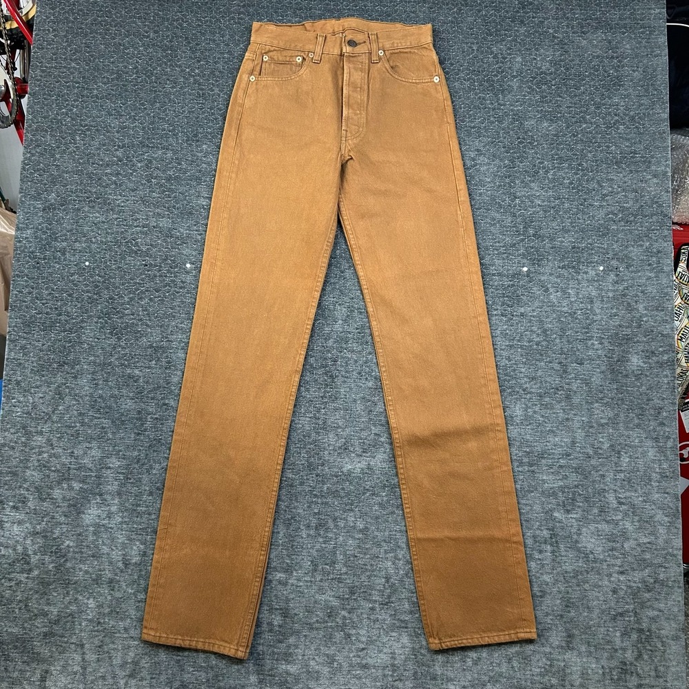 Levi's 501 Jeans Mens 28x36 Brown New Vintage Duck Canvas Button Fly USA